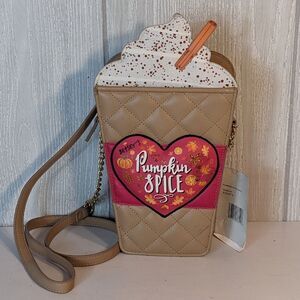 Betsey Johnson Pumpkin Spice Latte Crossbody Bag NWT